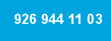926 944 11 03 926 944 11 03